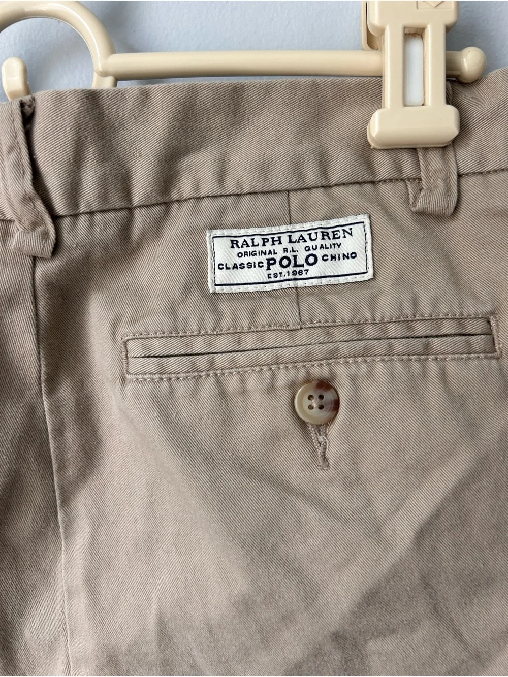 Polo Ralph Lauren Khaki Chino Shorts Classic Polo Youth Size 14 10” Inseam